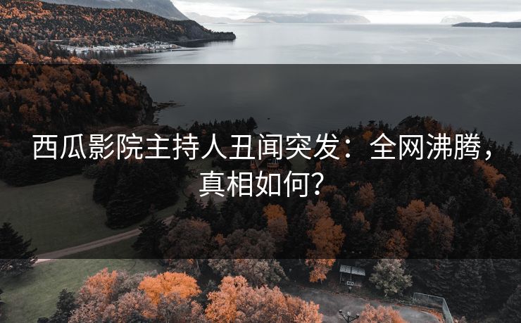 西瓜影院主持人丑闻突发：全网沸腾，真相如何？